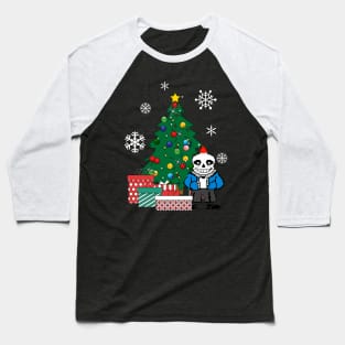 Sans Around The Christmas Tree Undertale Baseball T-Shirt